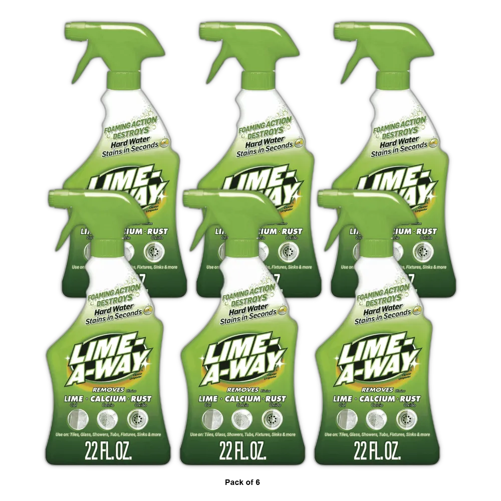 Lime-A-Way Lime Calcium Rust Cleaner Turbo Foam 22Oz (Pack of 6)