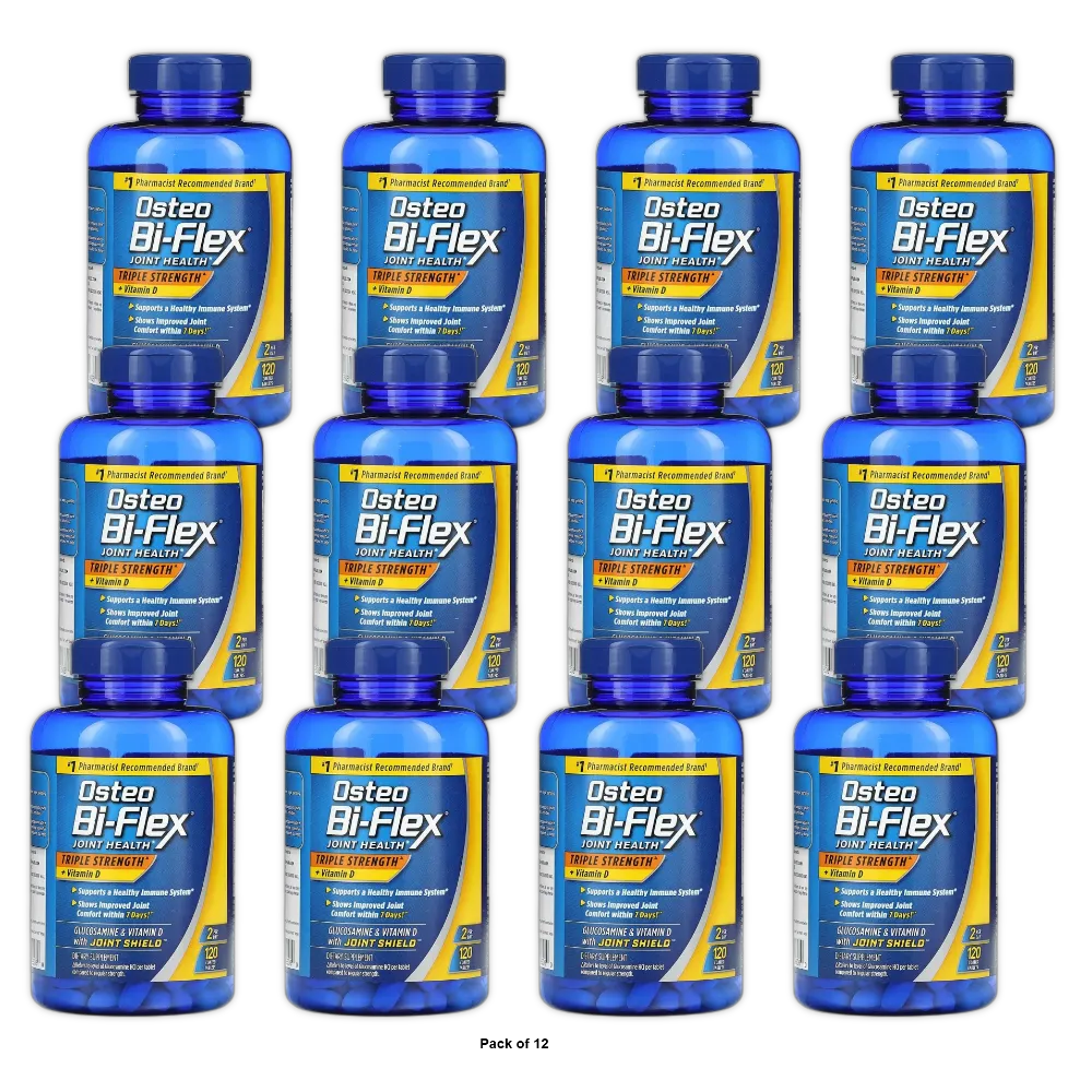 Osteo Bi-Flex Joint Health Triple Strength With Vitamin D Tablets120 Ea 11oz (Pack of 12)