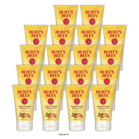 Burts Bees Deep Pore Exfoliating Facial Scrub Peach And Willow Bark 4Oz (Pack of 18)