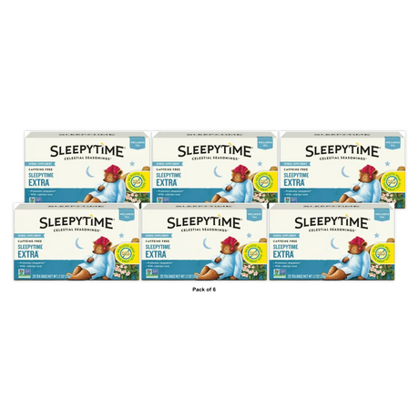 Celestial Seasonings Caffeine Free Herbal Tea Sleepytime Extra20 Bags 1.2Oz (Pack Of 6)