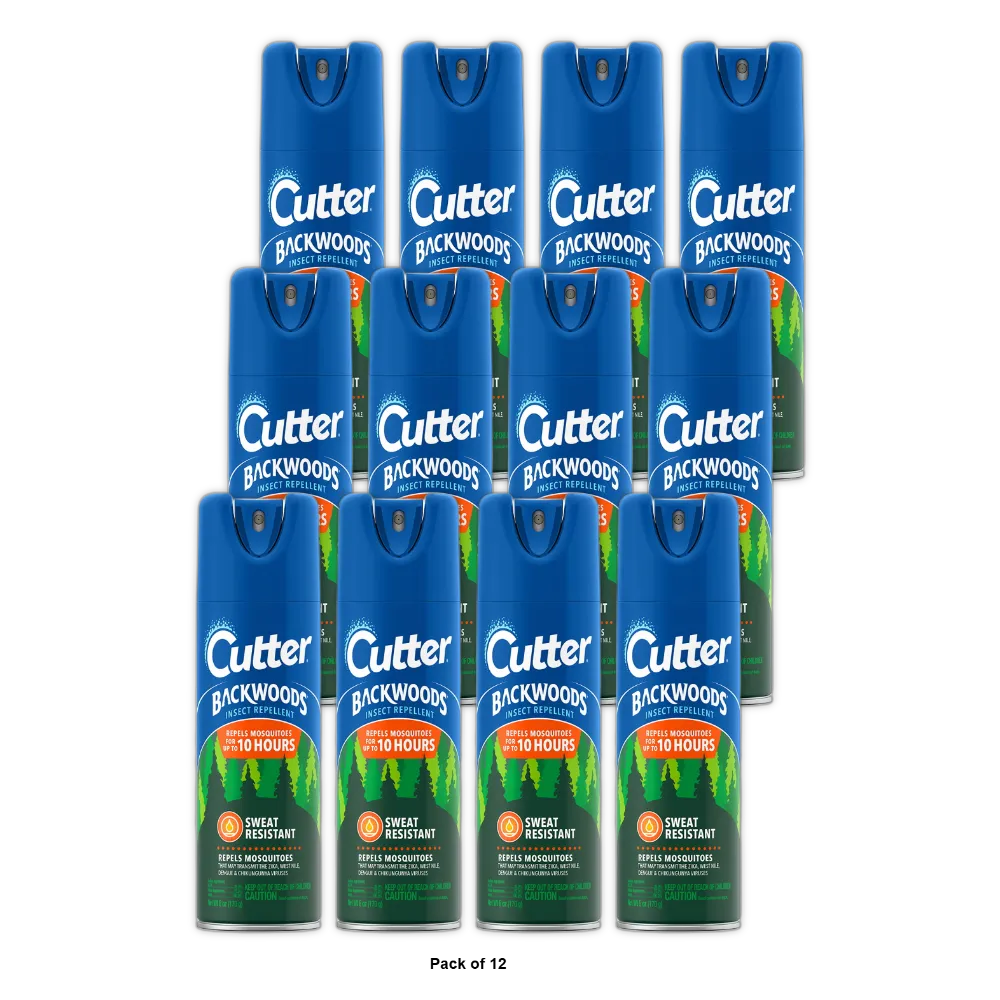 Cutter Backwoods Insect Repellent Aerosol Spray6Oz (Pack of 12)