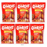 Hartz Oinkies Smoked Pig Skin Bacon Flavored Wrap Dog Treat Chews 8 Ea 8.75 Oz (Pack of 6)