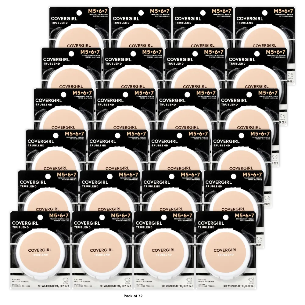 Cover Girl Trublend Pressed Powder Translucent Medium #41 0.39Oz (Pack of 72)
