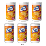 Lysol Disinfectant Antibacterial Cleaning Wipes 16.7oz (Pack of 6)