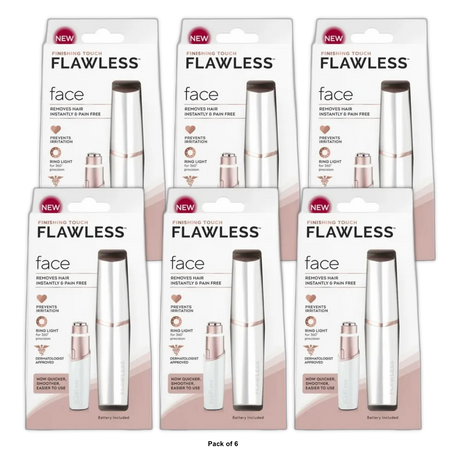 Flawless Face Shaver White 2.4Oz (Pack Of 6)