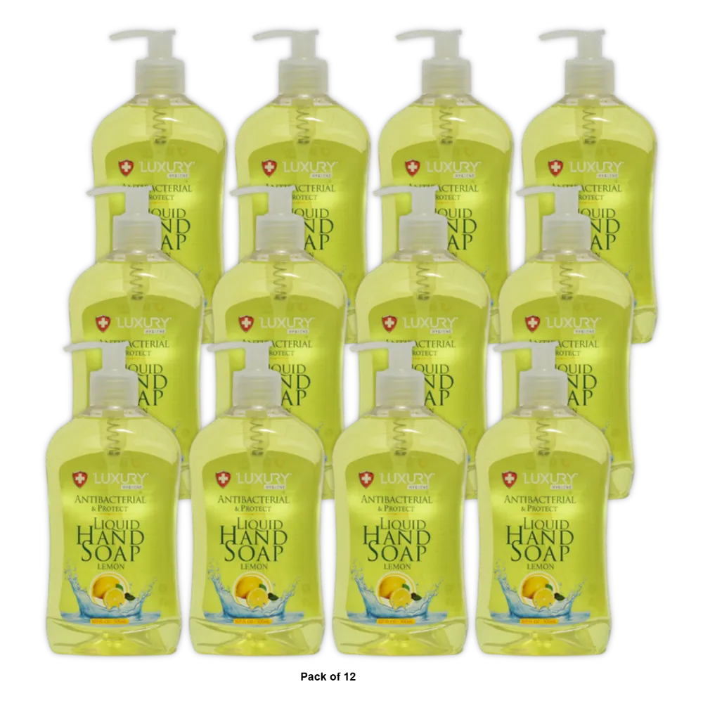 LUX Hygiene Antibacterial Lemon Soap 16.9 oz (Pack of 12)