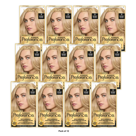 Loreal Superior Preference Hair Color 9 Natural Blonde 8Oz (Pack Of 12)