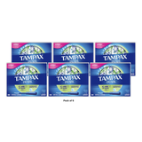 Tampax Pearl Super Unscented Tampons 50 Count 11.2oz (Pack of 6)