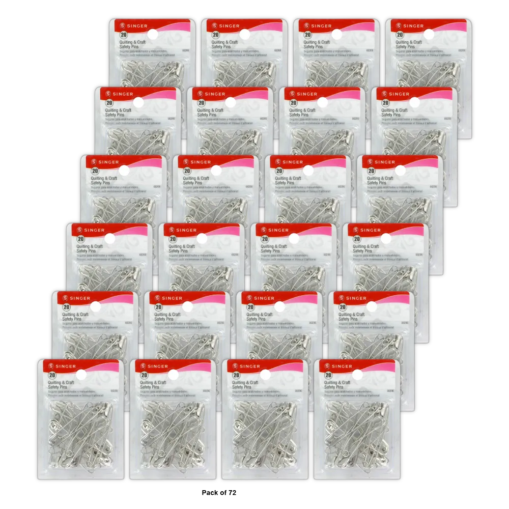 Singer Quilting and Craft Safety Pins 0.64Oz (Pack of 72)
