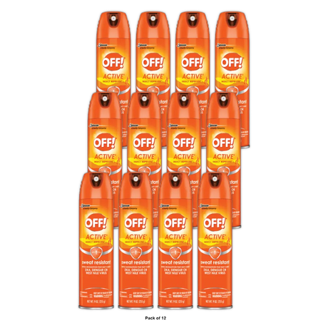 Off Active Sweat Resistant Insect Repellent Spray Unscented6Oz (Pack of 12)