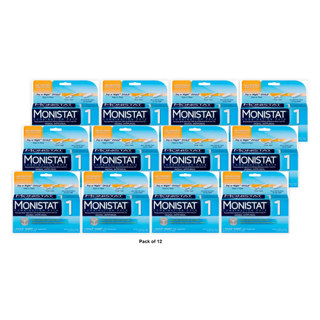 Monistat 1 Vaginal Antifungal Combination Pack Day Or Night 0.41Oz (Pack Of 12)