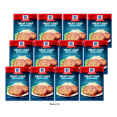 Mccormick Meat Loaf Seasoning Mix 30% Less Sodium 1.25Oz (Pack Of 12)