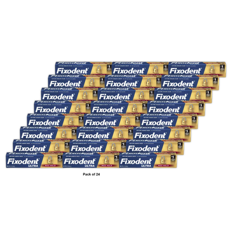Fixodent Ultra Max Hold Dental Adhesive Cream 2.2Oz (Pack of 24)