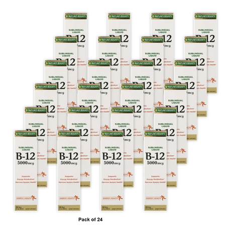 Natures Bounty Super Strength 5000 Mcg B-12 Sublingual Liquid2Oz (Pack of 24)