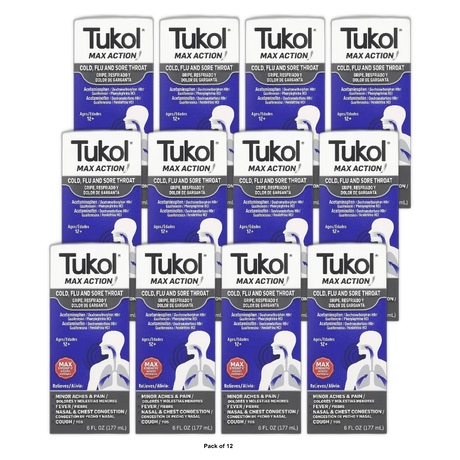 TUKOL Max Severe Cough and Congestion 6Oz (Pack of 12)