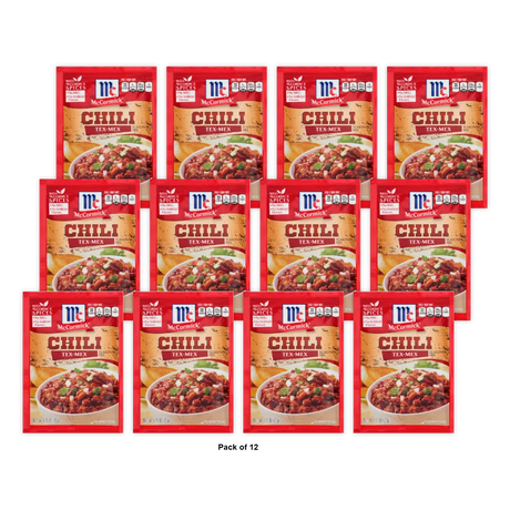 Mccormick Tex-Mex Chili Seasoning Mix 1.25Oz (Pack Of 12)