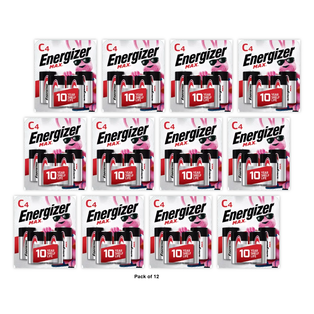 Energizer Max C4 Alkaline Battery4 Ea 0.32Oz (Pack Of 12)