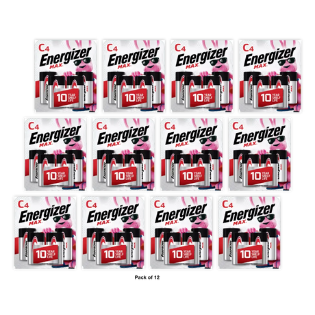 Energizer Max C4 Alkaline Battery4 Ea 0.32Oz (Pack Of 12)