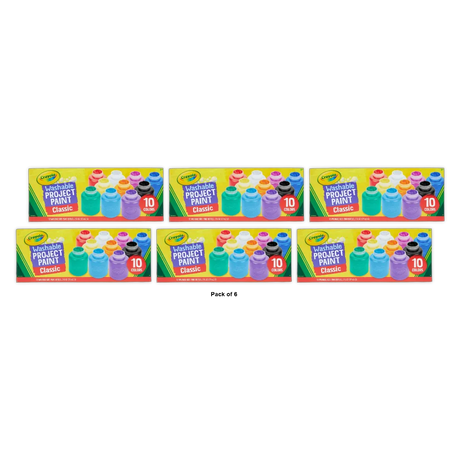 Crayola Washable Kids Paint Set, 10 Ct, Kids Arts &amp; Crafts Supplies, Craft Set, Creative Gifts for Kids 29.28Oz (Pack of 6)