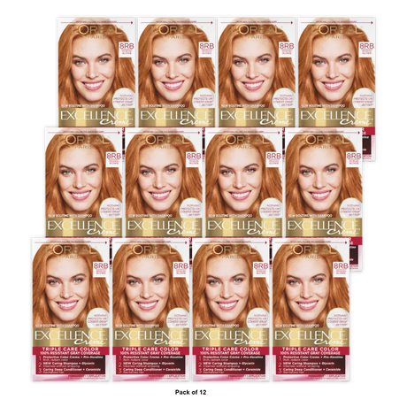 Loreal Excellence Triple Protection Hair Color Creme 8Rb Reddish Blonde1 Ea v (Pack of 12)