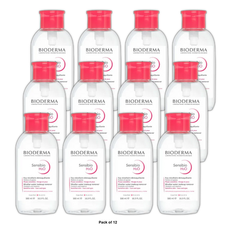 Bioderma Sensibio H2O Micellar Water 16.9 oz (Pack of 12)