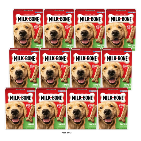 Milk Bone Crunchy Texture Snacks for Large Dogs Teeth Clean 24Oz (Pack of 12)