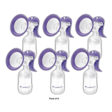 Lansinoh Manual Breast Pump Portable Hand Pump for Breastfeeding 12.8oz (Pack of 6)