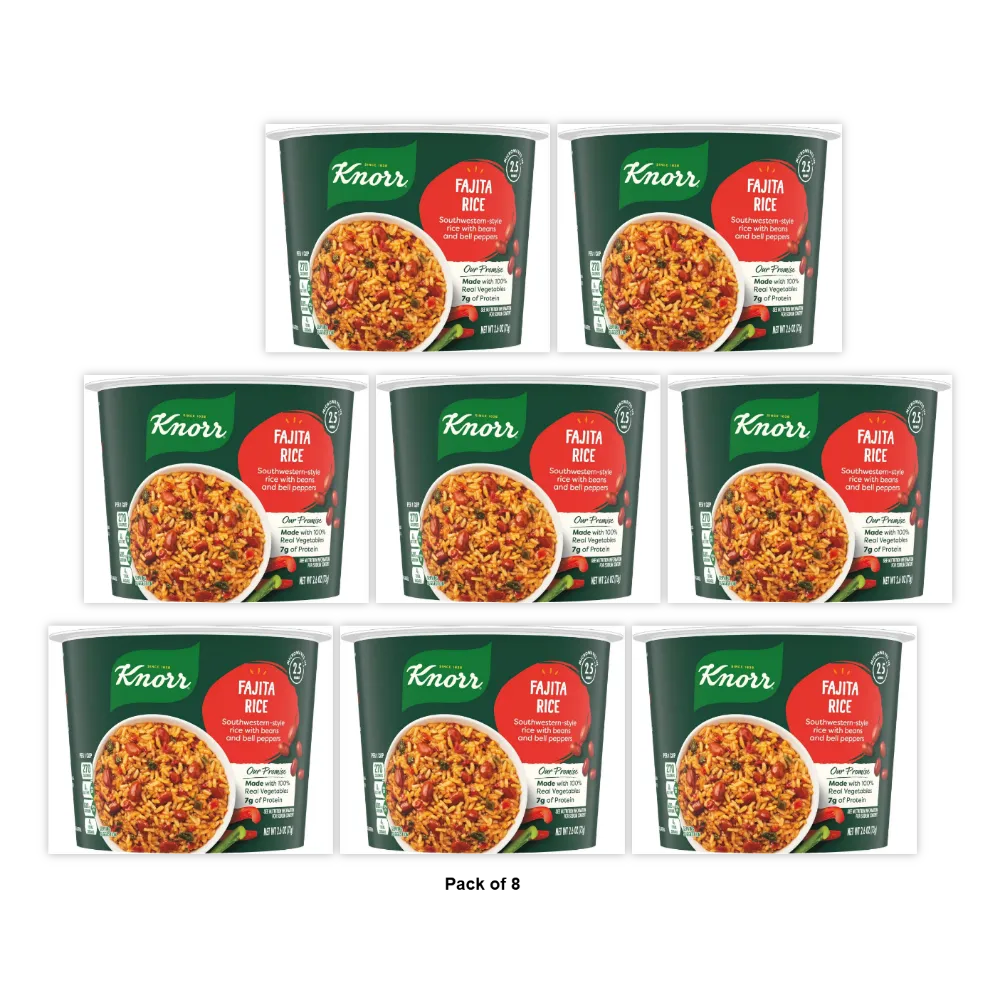 Knorr Rice Cup Fajita Flavor 2.6 oz (Pack of 8)