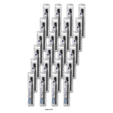 Oral-B Brilliant White Toothbrush ? Extra Soft ? 1 Count 0.96oz (Pack of 72)