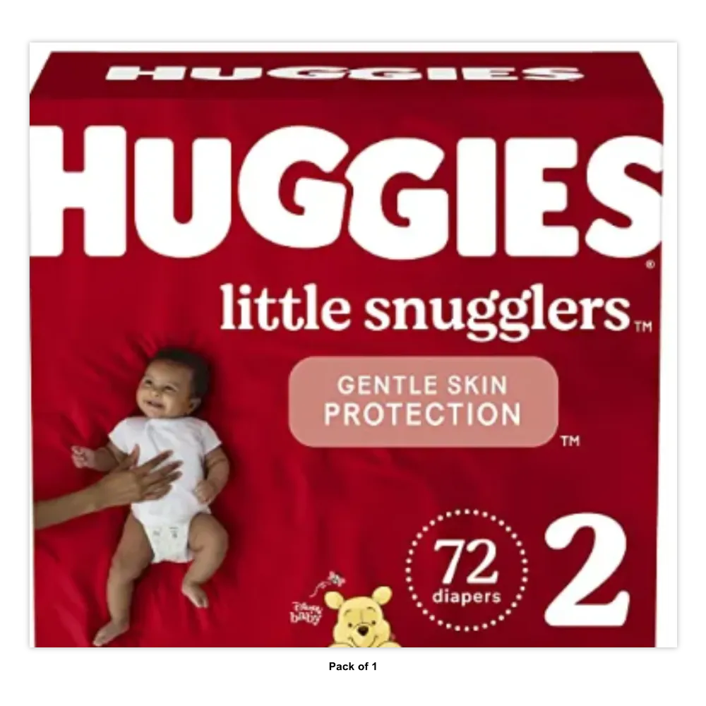 Huggies Little Snugglers Baby Diapers Size 2 72 Count 78.4oz (Pack of 1)