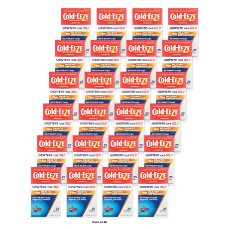 Cold-Eeze Plus Cold and Flu Natural Mixed Berry Flavor Lozenge 3.36oz (Pack of 48)