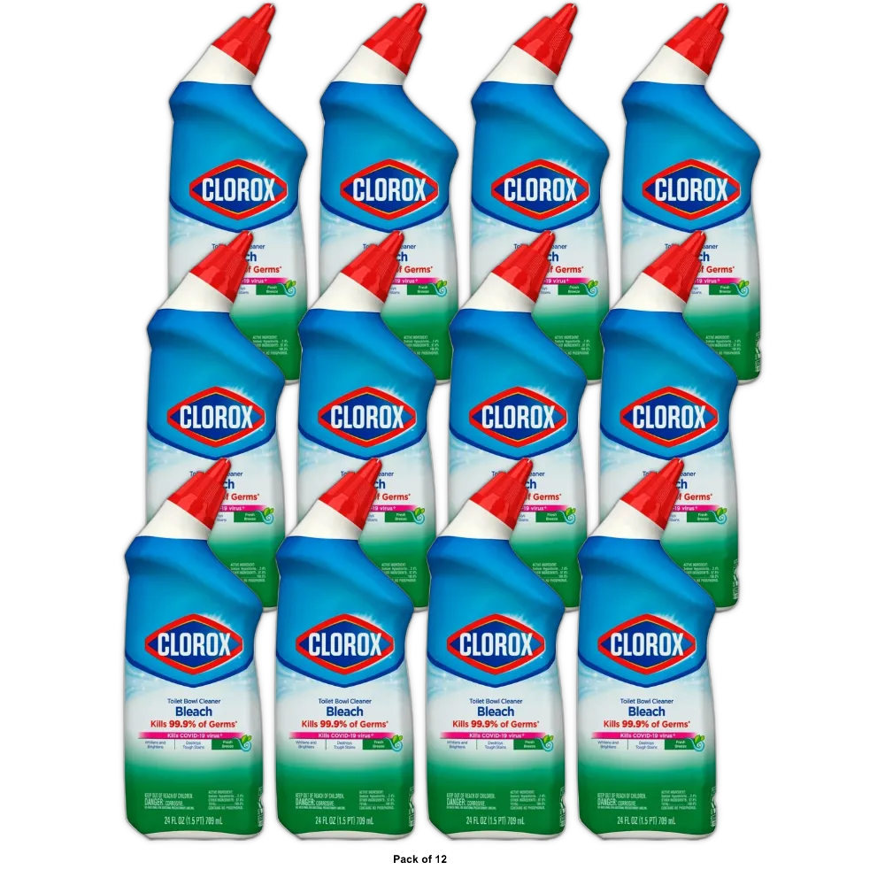 Clorox Toilet Bowl Cleaner With Bleach Fresh 24Oz (Pack of 12)