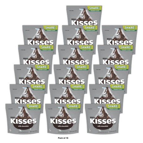 Hershey's Milk Chocolate Kisses 10.8 Oz (Pack of 16)