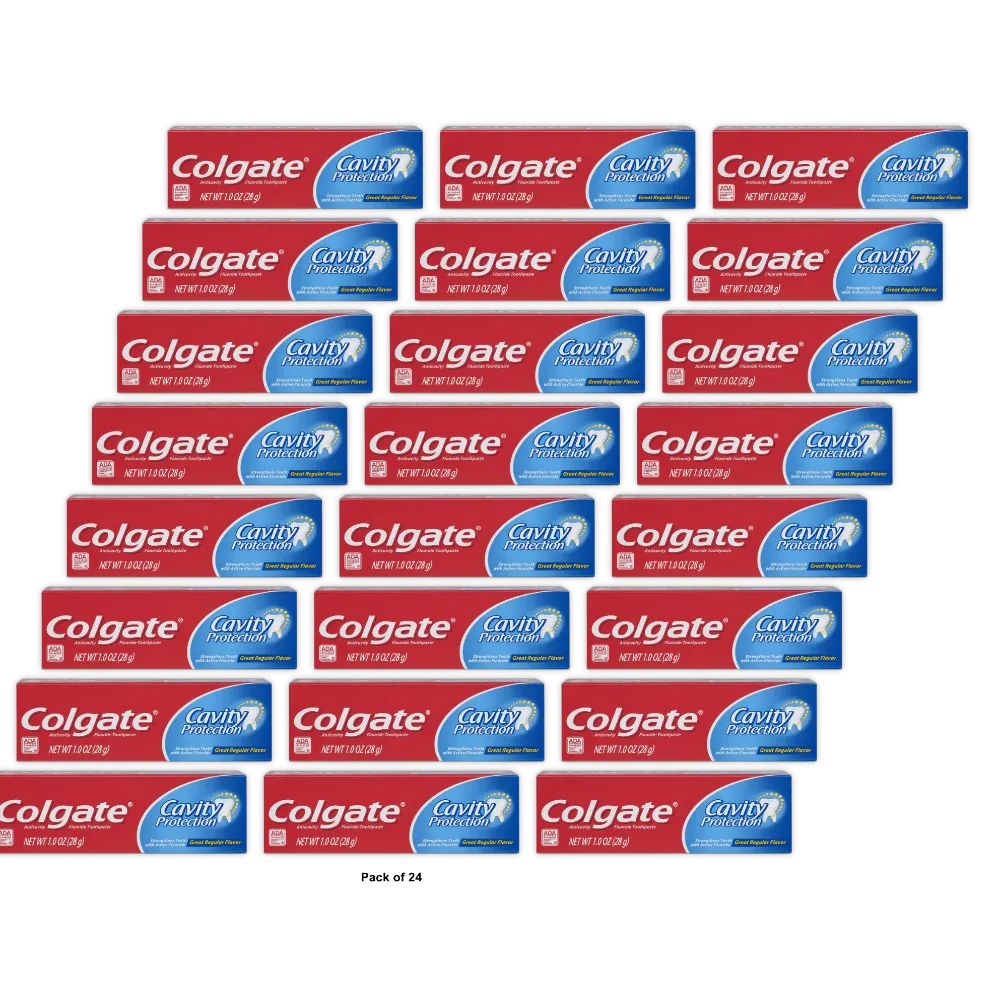 Colgate Cavity Protection Toothpaste Great Regular Flavor 1Oz (Pack of 24)