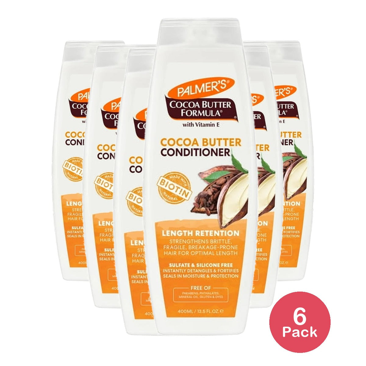 Palmer's Cocoa Butter Formula + Biotin Length Retention Conditioner 13.5 fl. oz 13.5 Fl. Oz (Pack of 6)