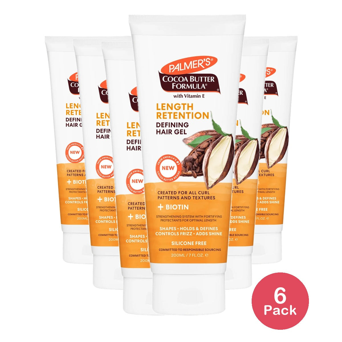 Palmer's Cocoa Butter Formula Length Retention Defining Hair Gel 7 fl. oz. 7 Fl. Oz (Pack of 6)