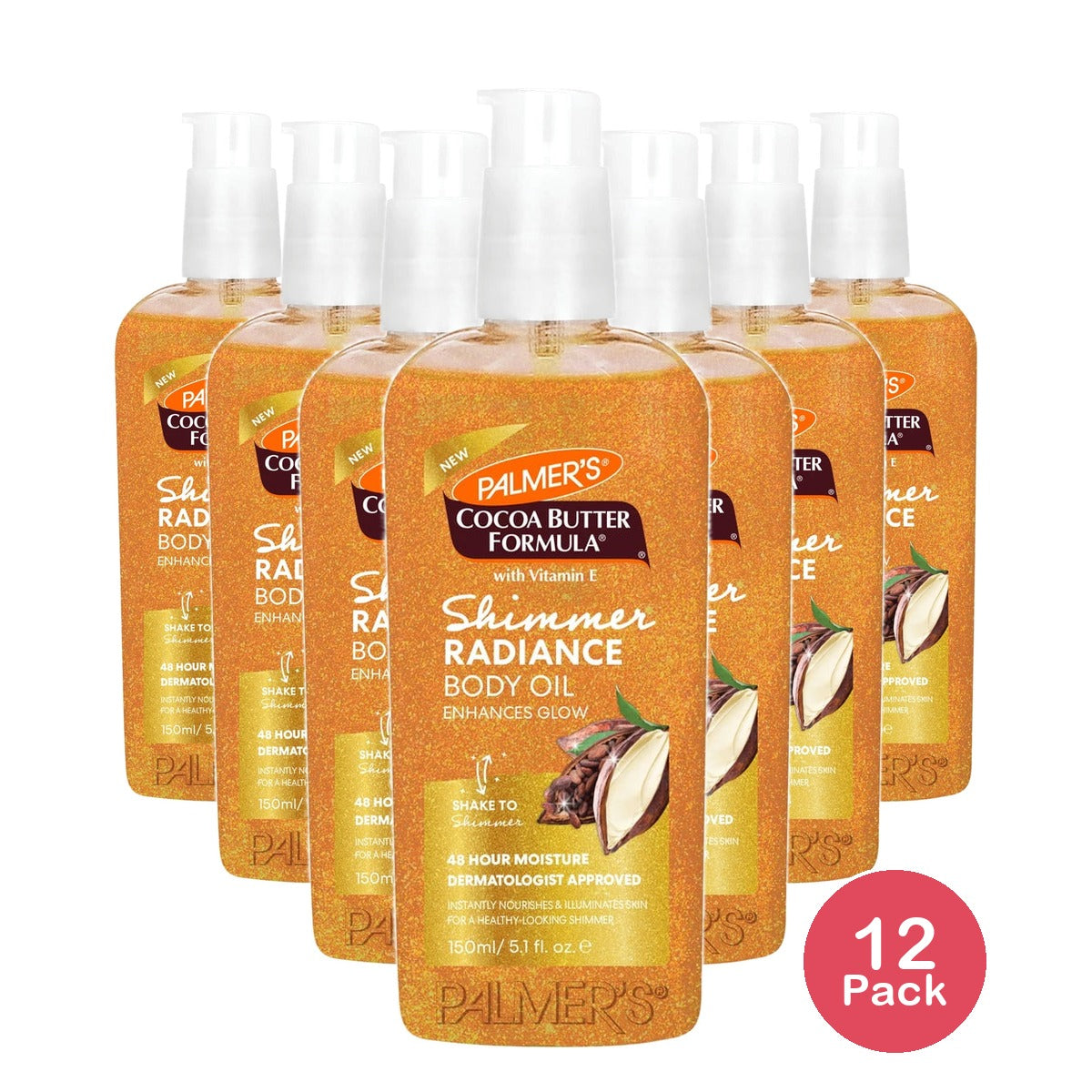 Palmer's Cocoa Butter Formula Shimmer Body Oil with Vitamin E 5.1 oz. 5.1 Fl. Oz (Pack of 12)