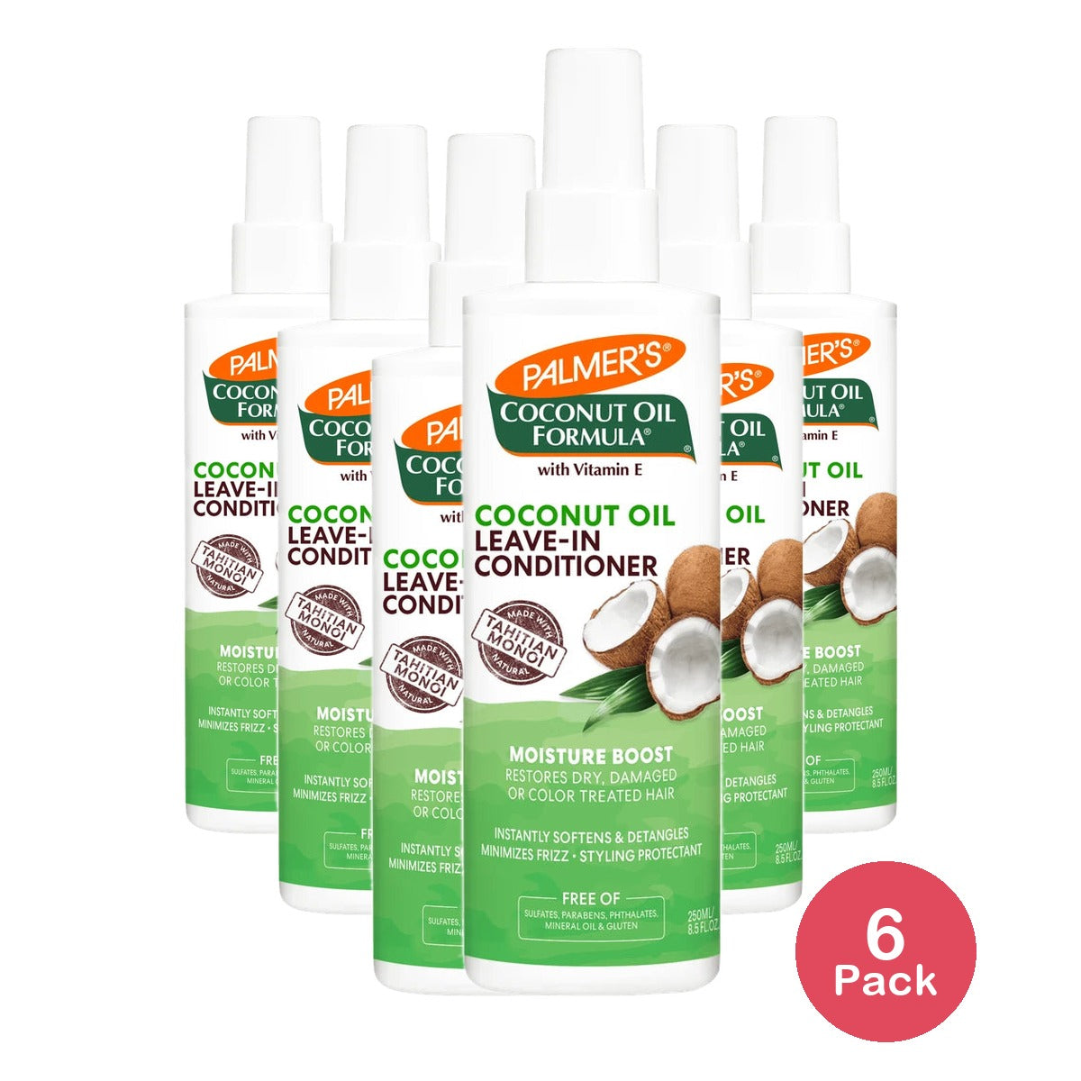 Palmer's Coconut Oil Formula Coconut Oil Leave-In Conditioner 8.5 fl oz 8.5 Fl. Oz (Pack of 6)