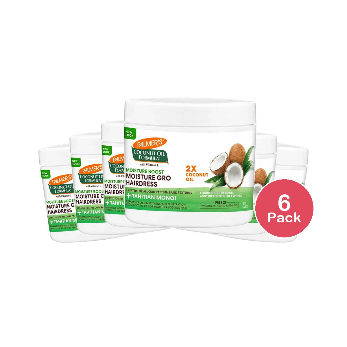 Palmer's Coconut Oil Formula Moisture Boost Gro Treatment 5.25 oz. 5.3 Oz (Pack of 6)