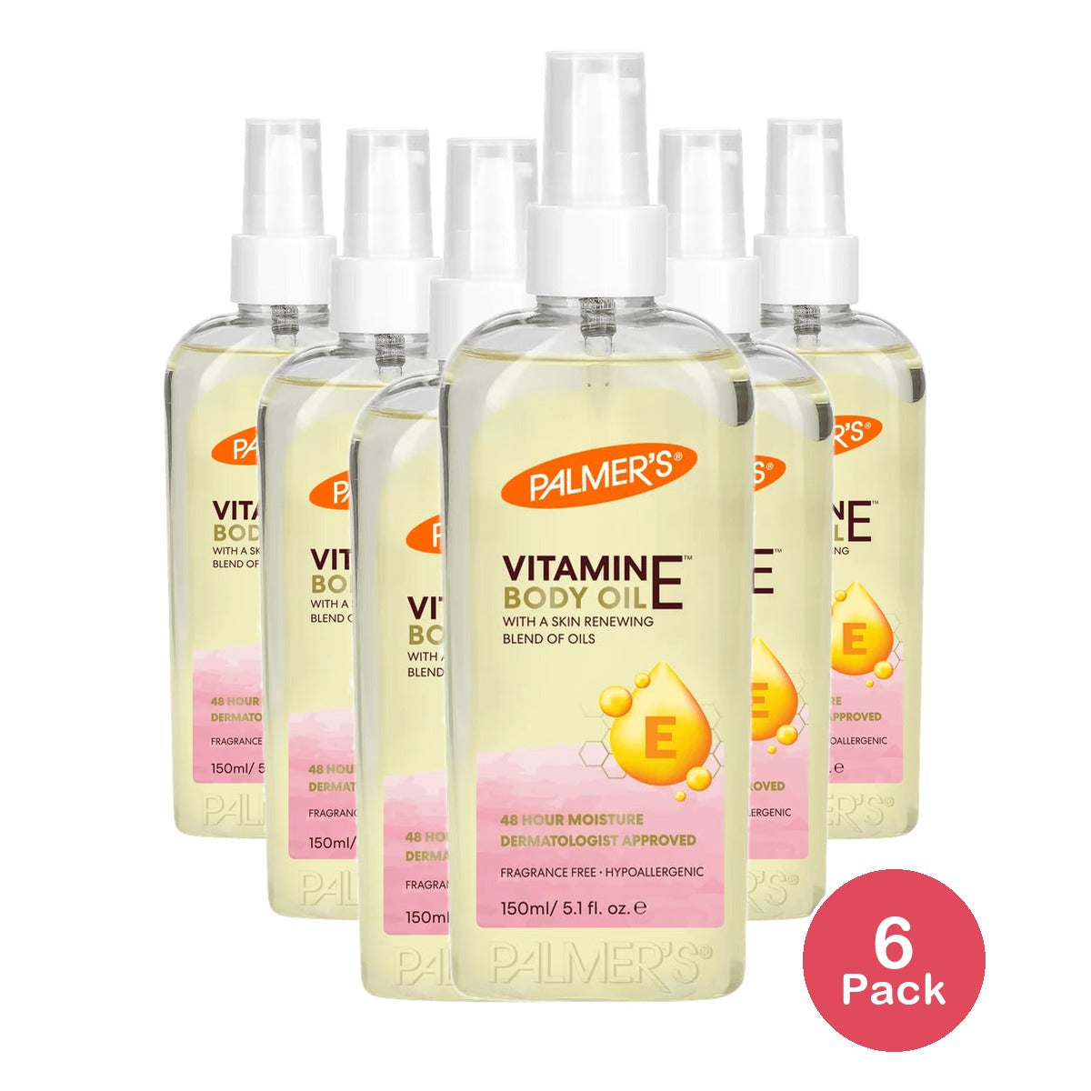 Palmer's Natural Vitamin E Multi-Purpose Body Oil 5.1 Oz (Pack of 6)