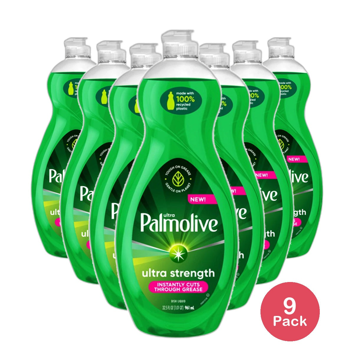 Palmolive Liquid Dishwashing Dish Soap Ultra Strength 32.5Oz (Pack of 9)