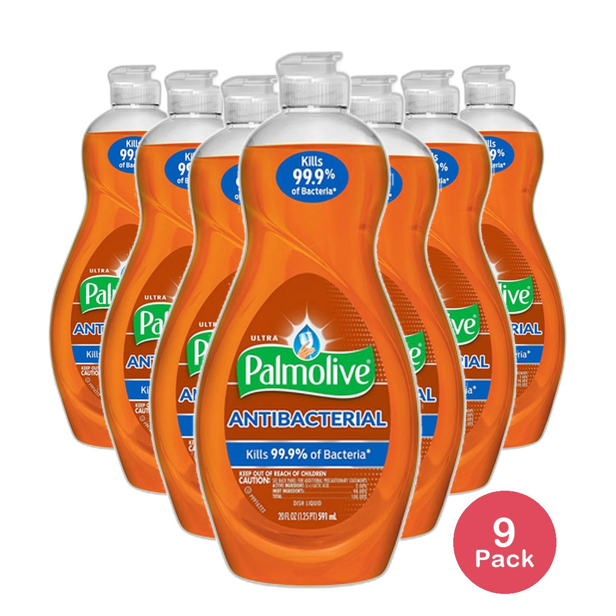 Palmolive Ultra Antibacterial Dishwashing Liquid Soap 20Oz (Pack of 9)