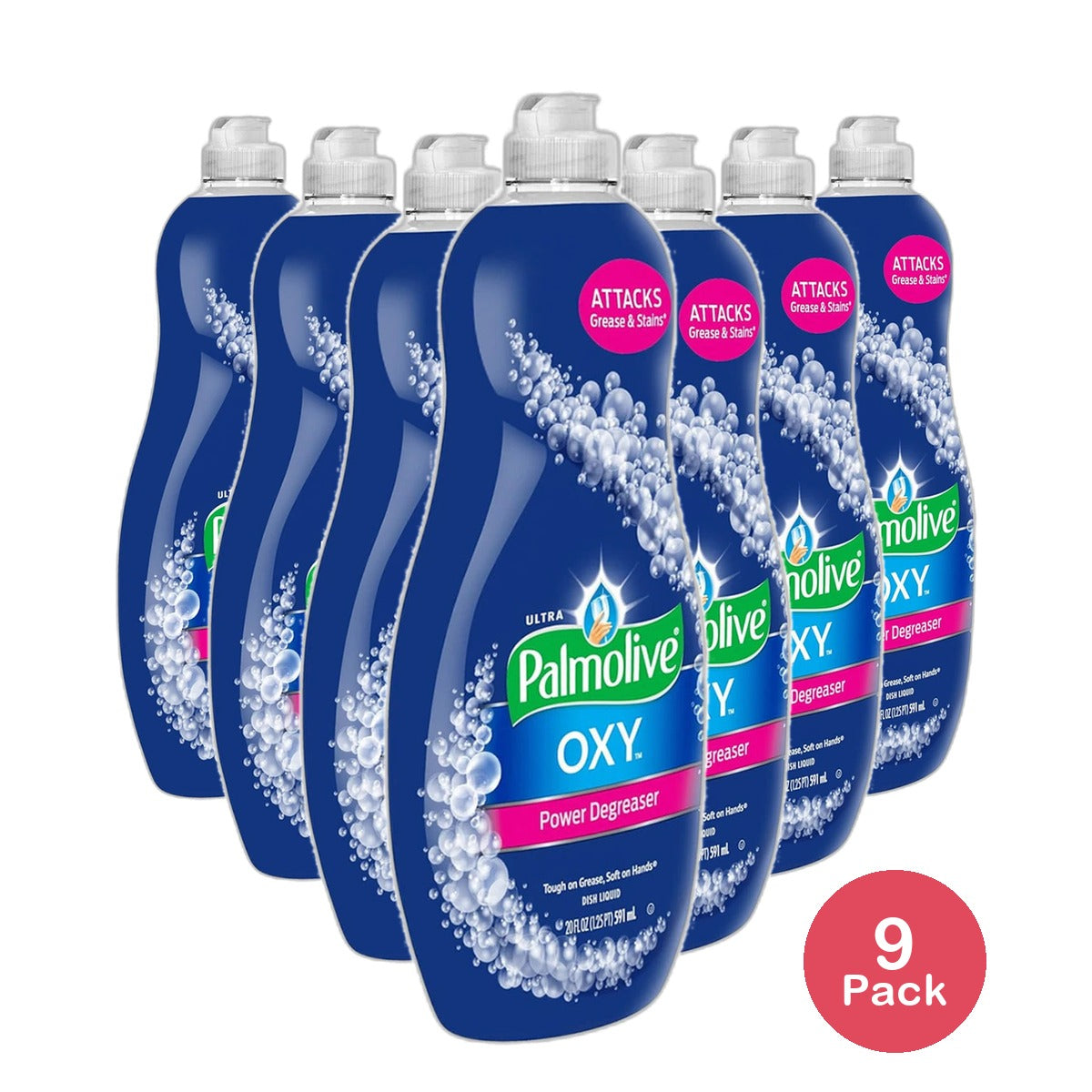 Palmolive Ultra Oxy Power Degreaser Liquid Dish Soap 20Oz (Pack of 9)