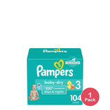 Pampers Baby Dry Diapers Size 3 82.88Oz(Pack of 1)