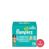 Pampers Baby Dry Diapers Size 5 70.72Oz (Pack of 1)