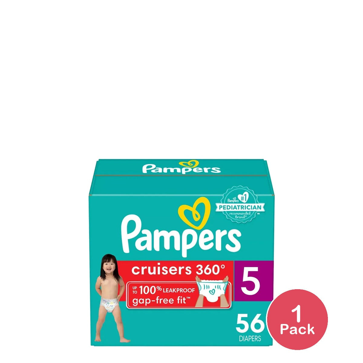 Pampers Cruisers 360 Diapers Size 5 63.52Oz (Pack of 1)