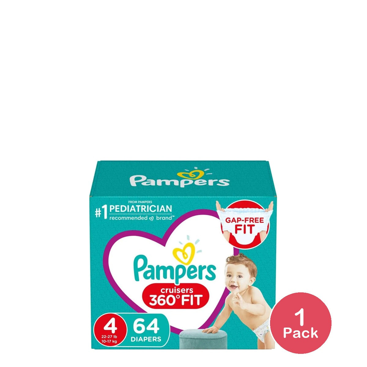 Pampers Cruisers 360 Diapers, Super Pack Size 4 67.2oz (Pack of 1)
