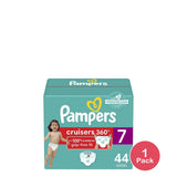 Pampers Diapers - Cruisers 360 - Size 7 44 Count 50.4oz (Pack of 1)