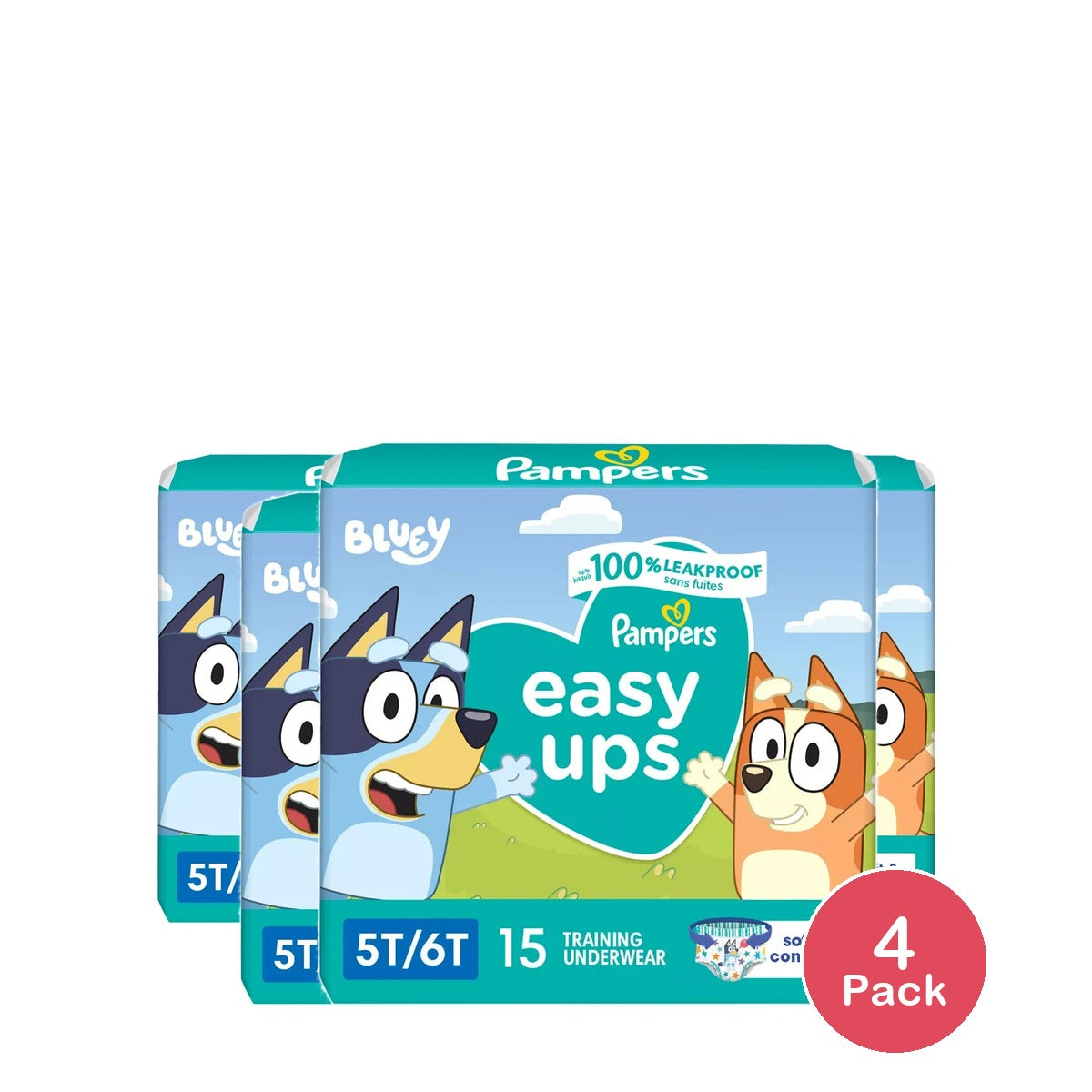 Pampers Easy Ups PJ Masks Training Pants Boys Size 5T/6T (Pack of 4)