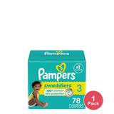Pampers Swaddlers Active Baby Diapers Size 3 77.28Oz (Pack of 1)